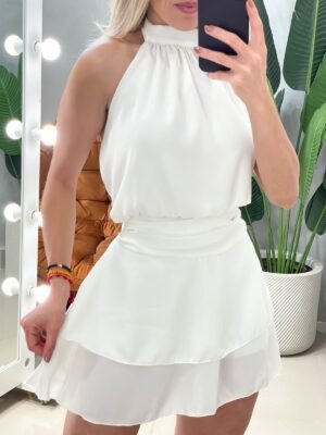 pidr-170724397 Macaquinho em Crepe Frente Única com Babado