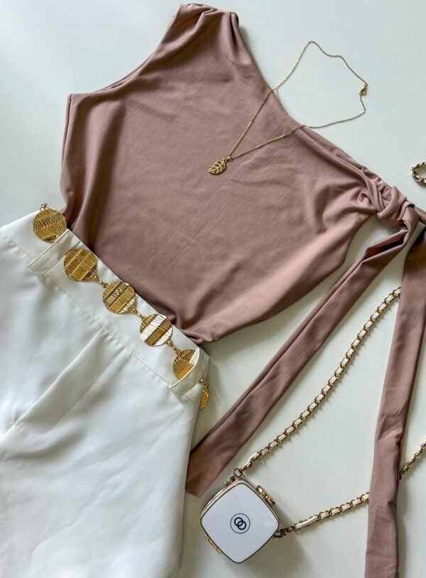 Cropped Zara com Amarração no Ombro