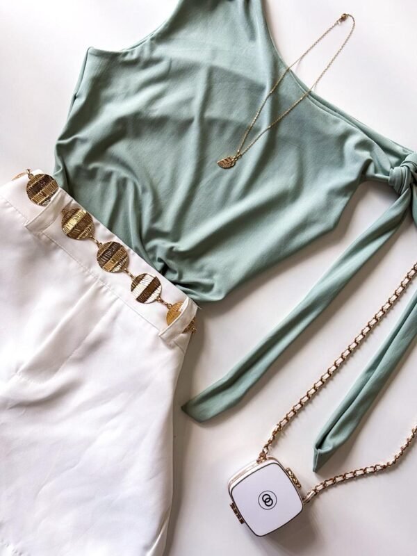 Cropped Zara com Amarração no Ombro