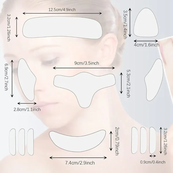 Tratamento Antirrugas Adesivos Reutilizáveis com 16 Peças