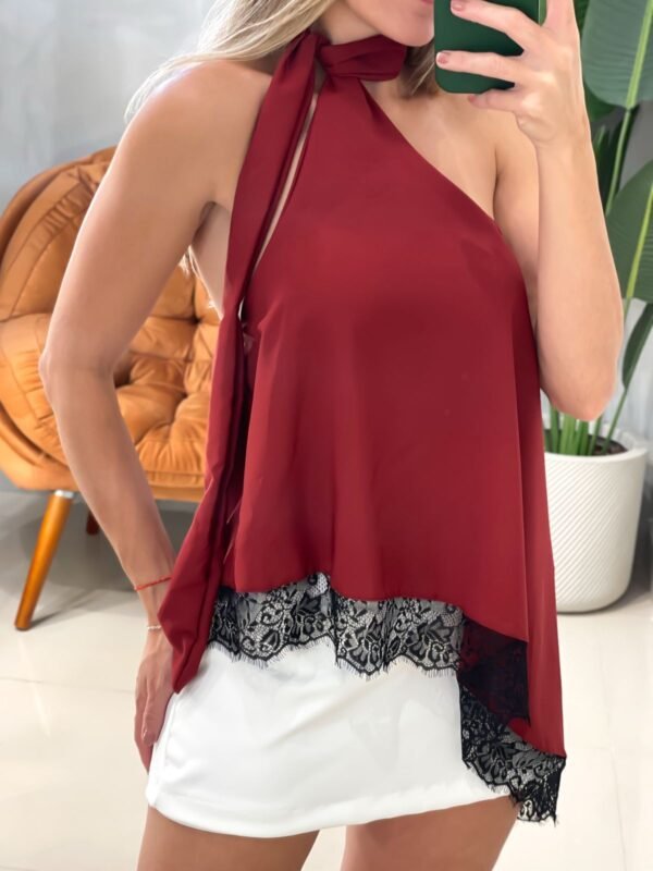 Bata em Crepinho com Renda e Amarração