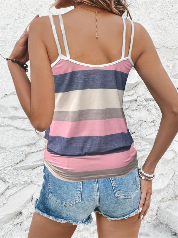 Top Listrado Colorido Casual
